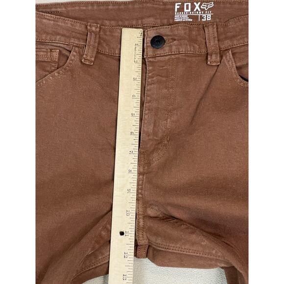 Fox Racing Pants Mens 38 Brown Dagger Skinny Fit Mid Rise Durable Denim - Picture 6 of 10